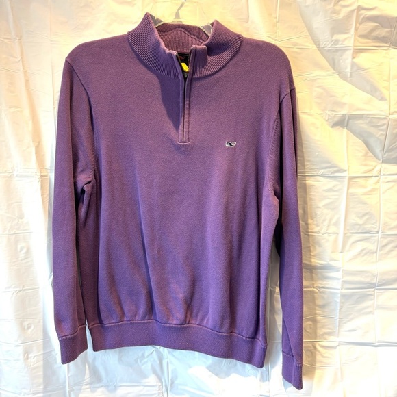 Vineyard Vines Other - Vineyard Vines sweater Saltwater 1/4 zip purple SZ L. NWOT